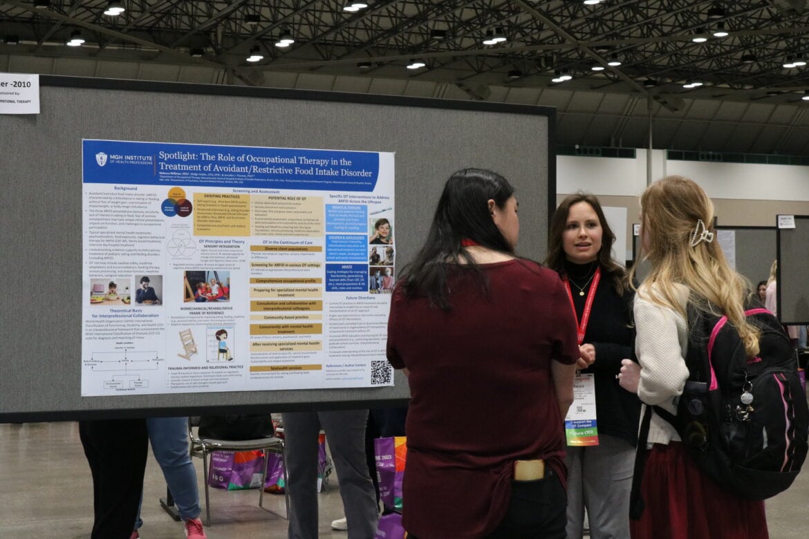 Attendees at poster session