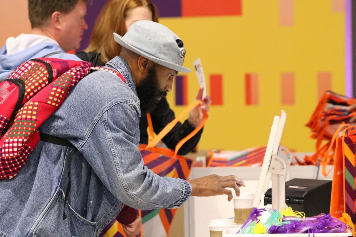 Attendee checking in at AOTA INSPIRE